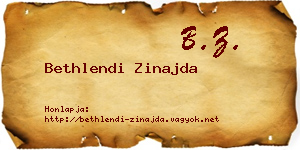 Bethlendi Zinajda névjegykártya